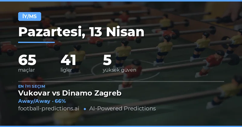 13 Nisan 2026'da Yarı Zaman - Tam Zaman Tahminleri