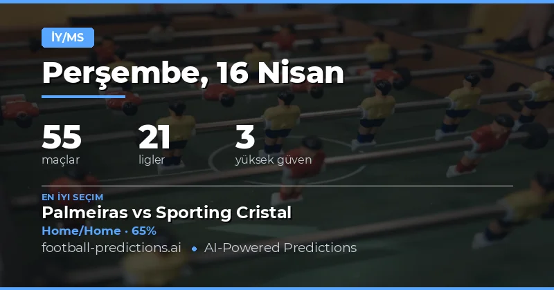 16 Nisan 2026 Tarihli Maçlar İçin Yarı Zaman / Tam Zaman Tahminleri