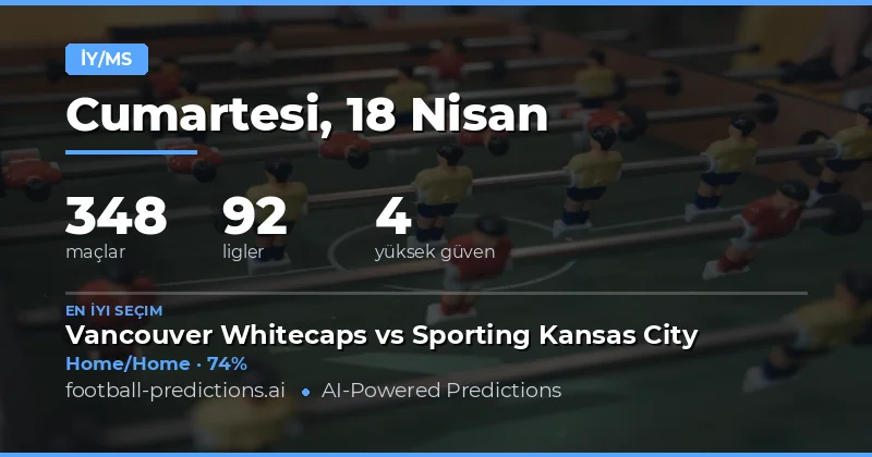 18 Nisan 2026 Tarihli Maçlarda Yarı Zaman / Tam Zaman Tahminleri