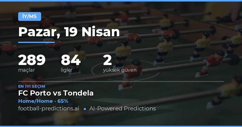 19 Nisan 2026 Tarihli Maçlarda Yarı Zaman/Ful Time Stratejisi