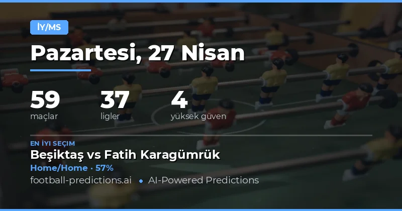 27 Nisan 2026 Yarı Zaman / Maç Sonu Analizi