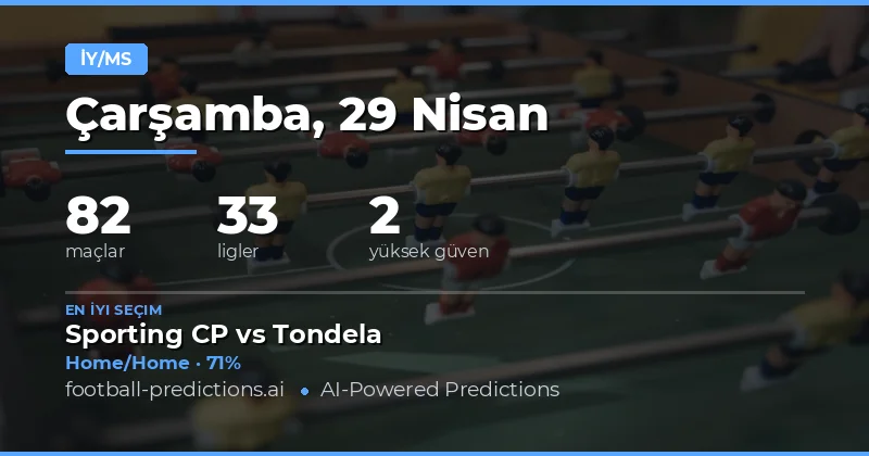29 Nisan 2026 Yarı Zaman / Sonuç Maç Tahminleri