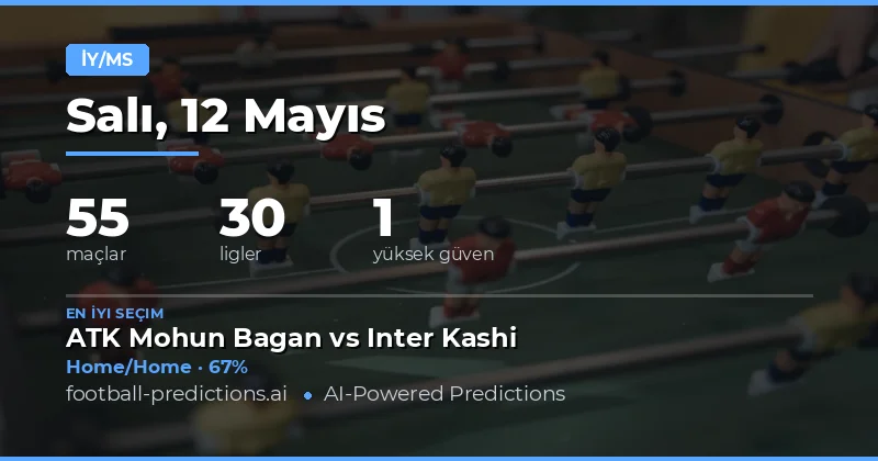 12 Mayıs 2026 İçin Detaylı Yarı Zamanı / Sonuç Analizi