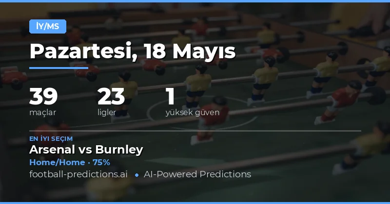 18 Mayıs 2026 Yarı Zaman / Sonuç Maç Analizi