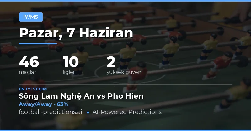 HT/FT Bahis Stratejisi: 7 Haziran 2026 Maç Analizi