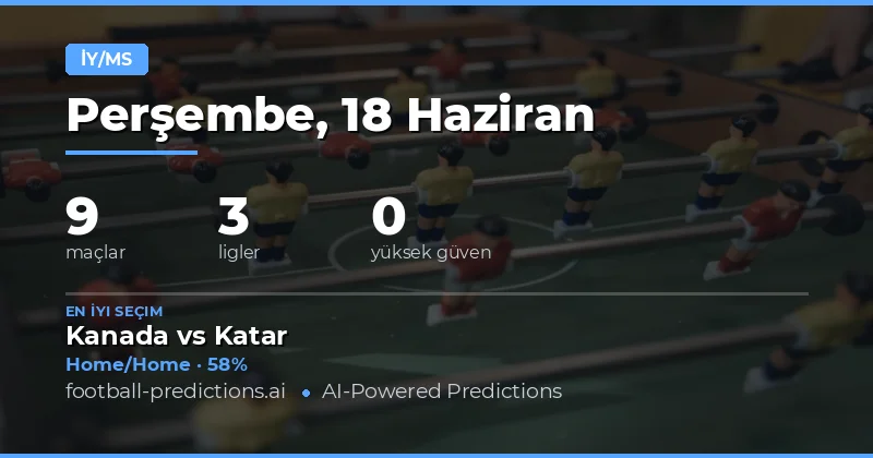 18 Haziran 2026 HT/FT Tahminlerine Genel Bakış