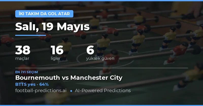 19 Mayıs 2026 Tarihli Maçlar İçin Detaylı BTTS Analizi