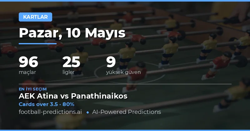 10 Mayıs 2026 Sarı Kart Piyasası Genel Değerlendirme