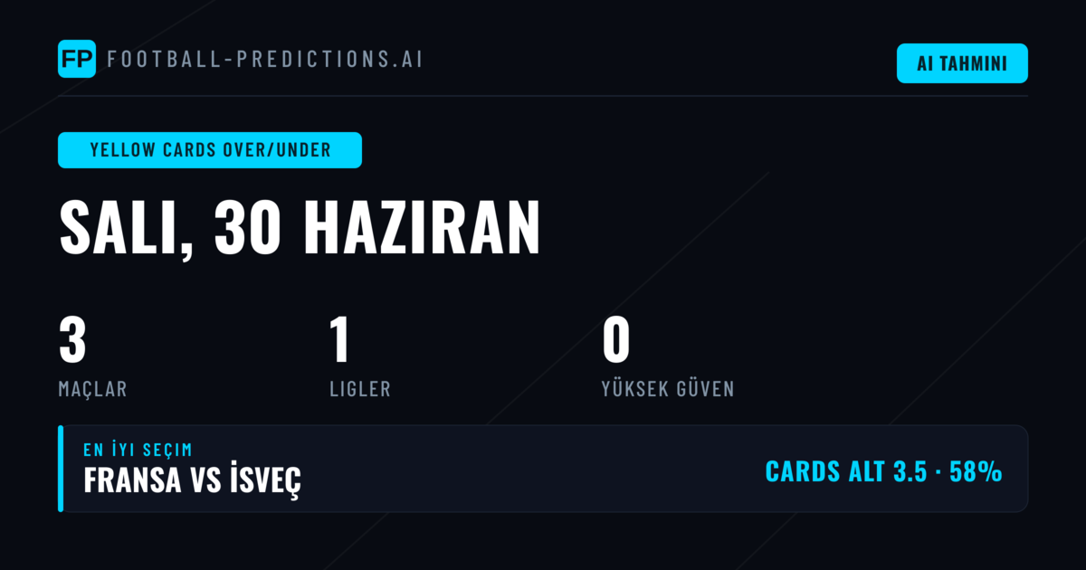 Sarı Kart O/U Bahislerinde Avantajınızı Artırın