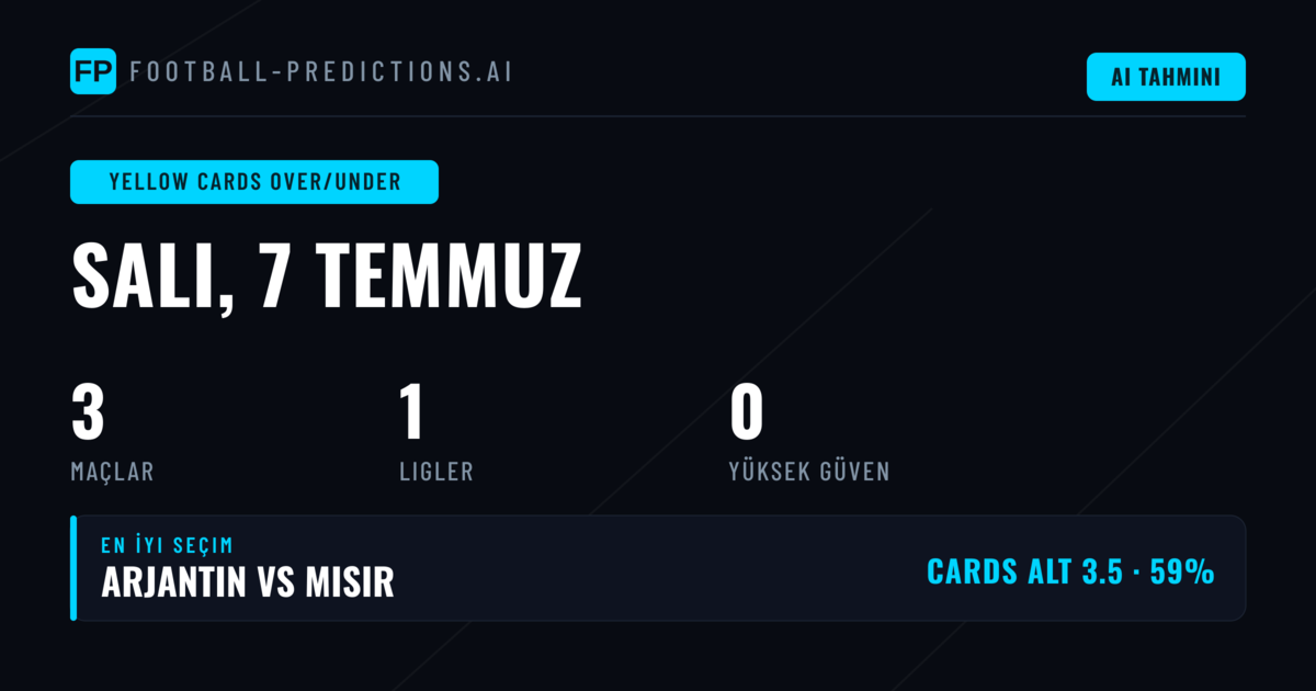 Sarı Kart O/U Bahislerinde Başarılı Tahmin Stratejileri