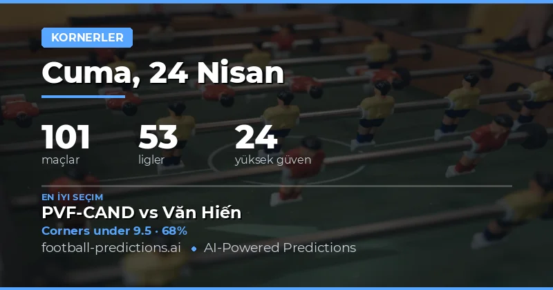 24 Apr 2026 İçin Kapsamlı Köşe Vuruşu Tahminleri