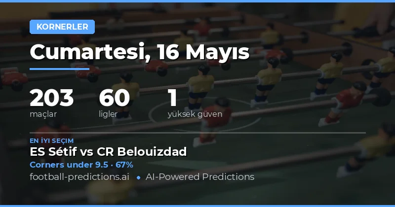 16 Mayıs 2026 Köşe Vuruşu Tahmini ve Stratejileri