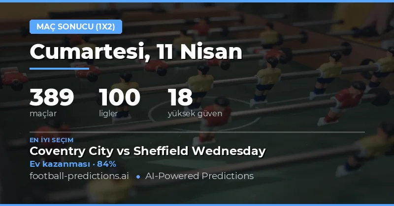11 Nisan 2026 Tarihli Maçlara Genel Bakış
