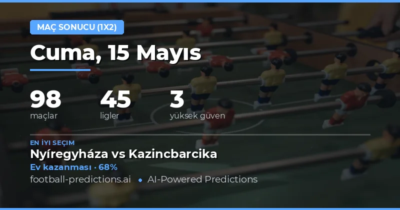 15 Mayıs 2026 Maç Sonucu (1X2) Genel Değerlendirmesi