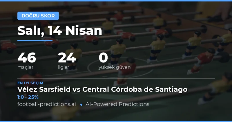 14 Nisan 2026 Tarihli Maçlarda Doğru Skor Analizi