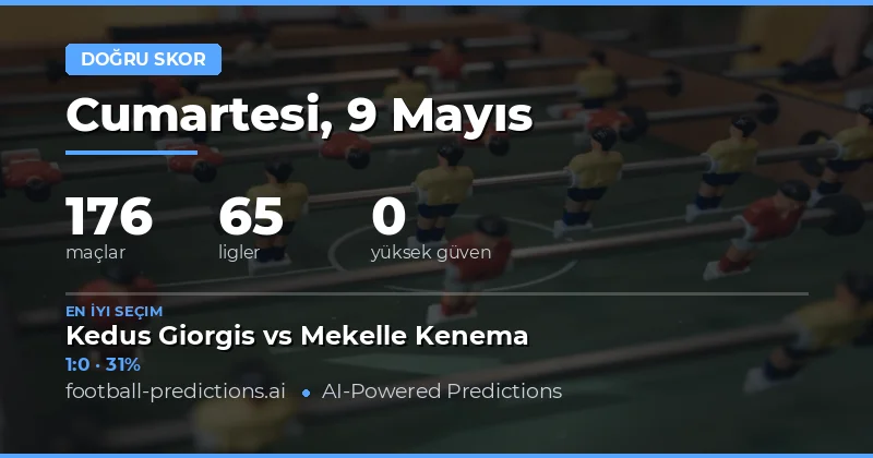9 Mayıs 2026 Doğru Skor Tahminleri: Maçlar İçin Stratejik Bakış