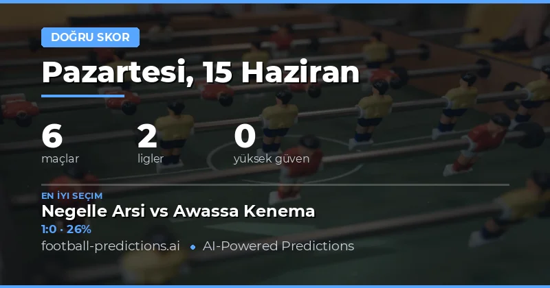 15 Haziran 2026 Maçları İçin CS Analizi