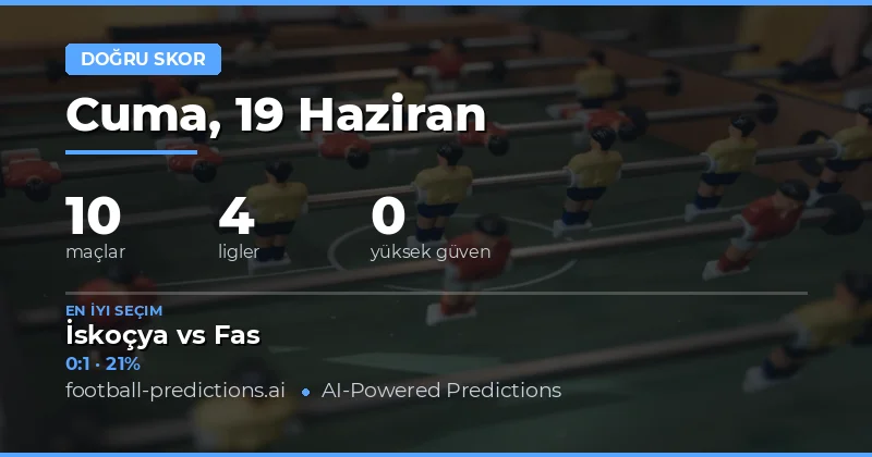 19 Haziran 2026 CS Tahminleri Giriş Analizi
