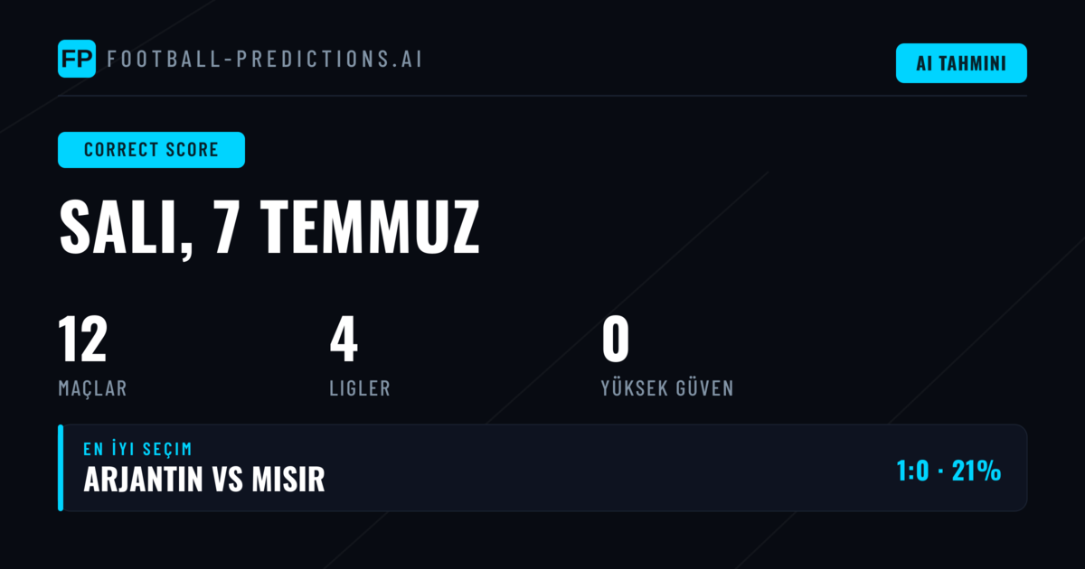 7 Temmuz 2026 CS Tahminleri ve Analizler