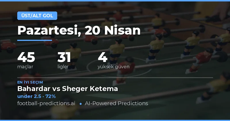 20 Nisan 2026: Gol İstatistikleri ve Stratejik Yaklaşım