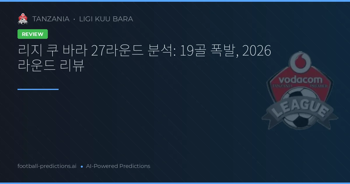 리지 쿠 바라 27라운드 분석: 19골 폭발, 2026 라운드 리뷰
