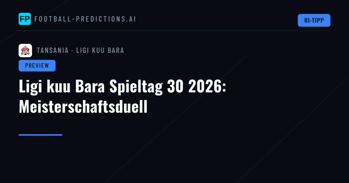 Ligi kuu Bara Spieltag 30 2026: Meisterschaftsduell