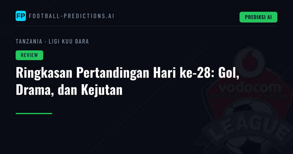 Ringkasan Pertandingan Hari ke-28: Gol, Drama, dan Kejutan