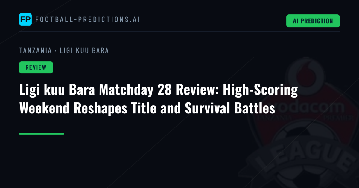 Ligi kuu Bara Matchday 28 Review: High-Scoring Weekend Reshapes Title and Survival Battles