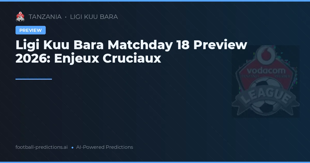 Ligi Kuu Bara Matchday 18 Preview 2026: Enjeux Cruciaux