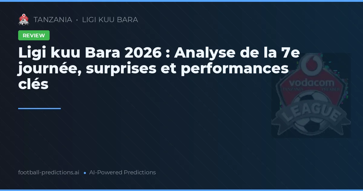 Ligi kuu Bara 2026 : Analyse de la 7e journée, surprises et performances clés