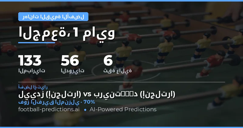 تحليل فرص الرهانات عالية القيمة ليوم 1 مايو 2026