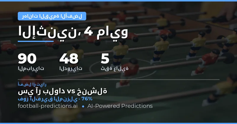 تحليل فرص القيمة العالية لمباريات 4 مايو 2026