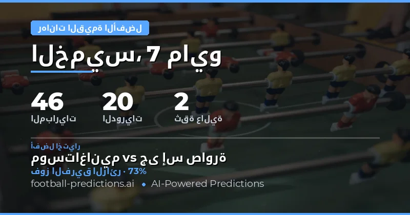 تحليل فرص الرهانات القيمة لمباريات يوم 7 مايو 2026