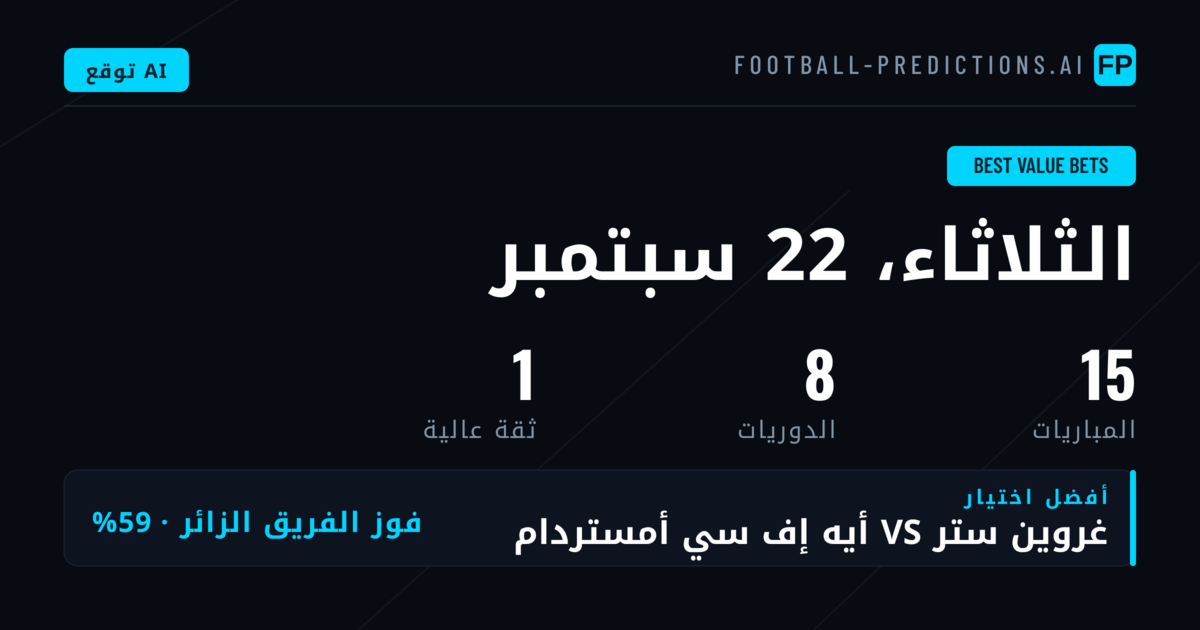 أبرز اختيارات القيمة المرتفعة — 22 سبتمبر 2026
