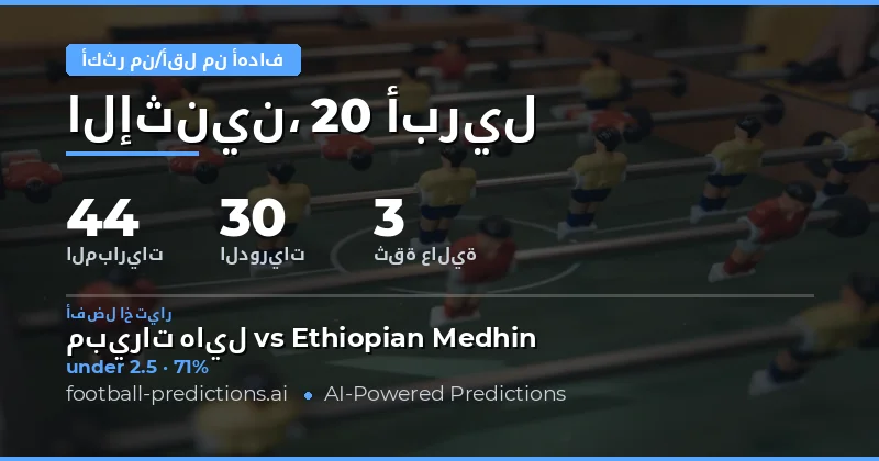 تحليل إحصائي للأهداف في مباريات اليوم