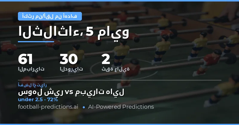 تحليل شامل لتوقعات الأهداف لمباريات يوم 5 مايو 2026