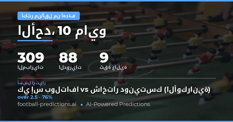 استراتيجيات الرهان على عدد الأهداف لمباريات يوم 10 مايو 2026