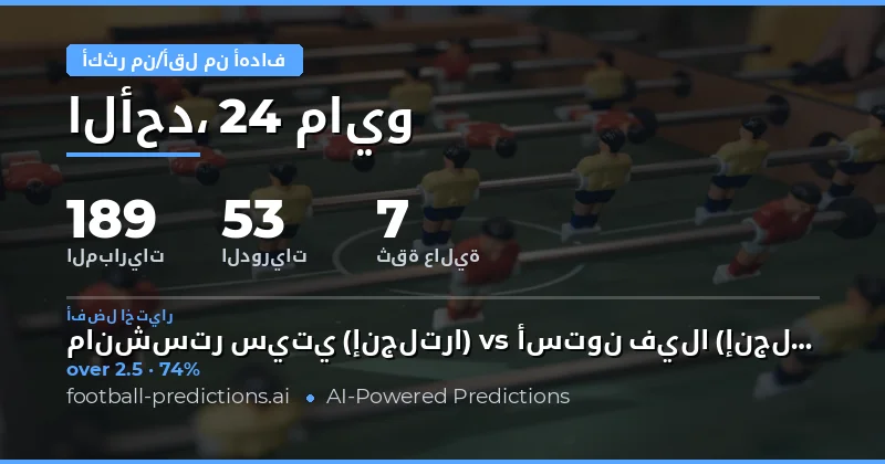 تحليل شامل لتوقعات الأهداف في مباريات اليوم