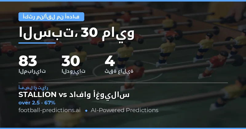 تحليل فرص الأهداف في مباريات يوم 30 مايو 2026