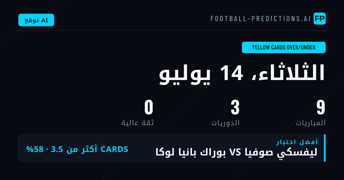 مقدمة عن أسواق رهانات O/U البطاقات الصفراء