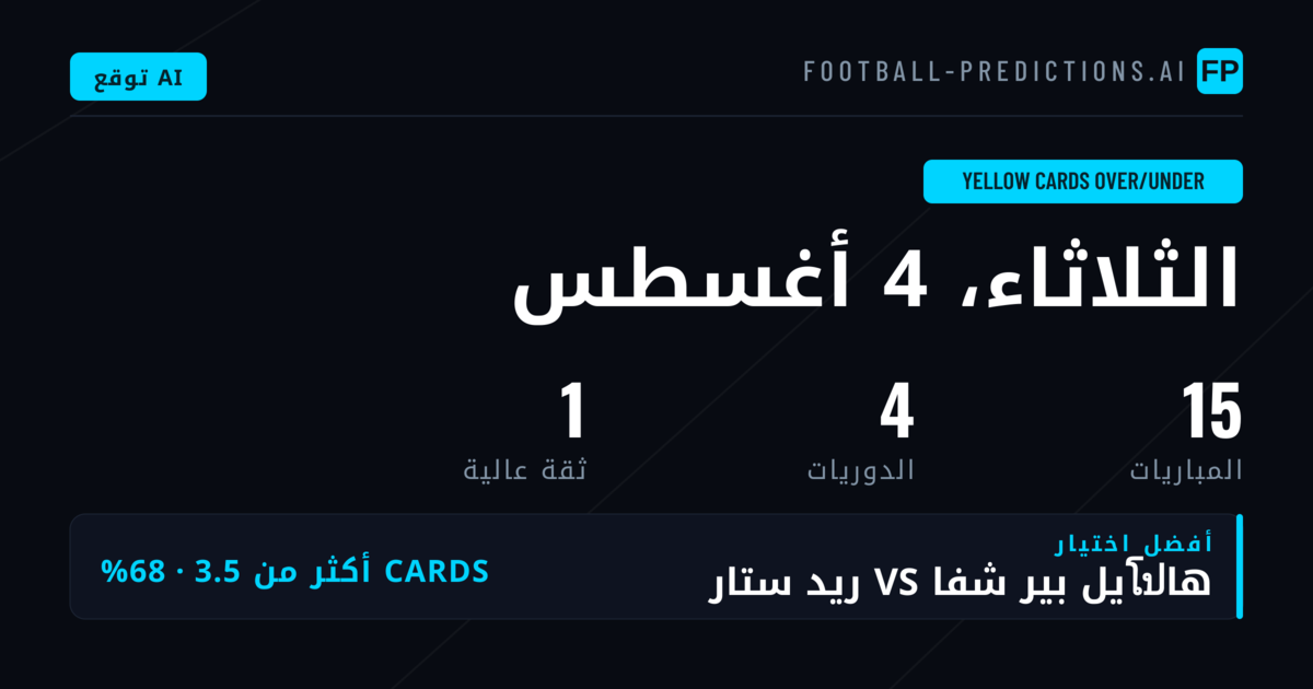 أفضل اختيارات البطاقات الصفراء O/U