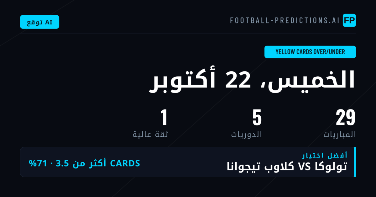 سوق البطاقات يرجح يوماً حافزاً قبل مباريات 22 أكتوبر 2026