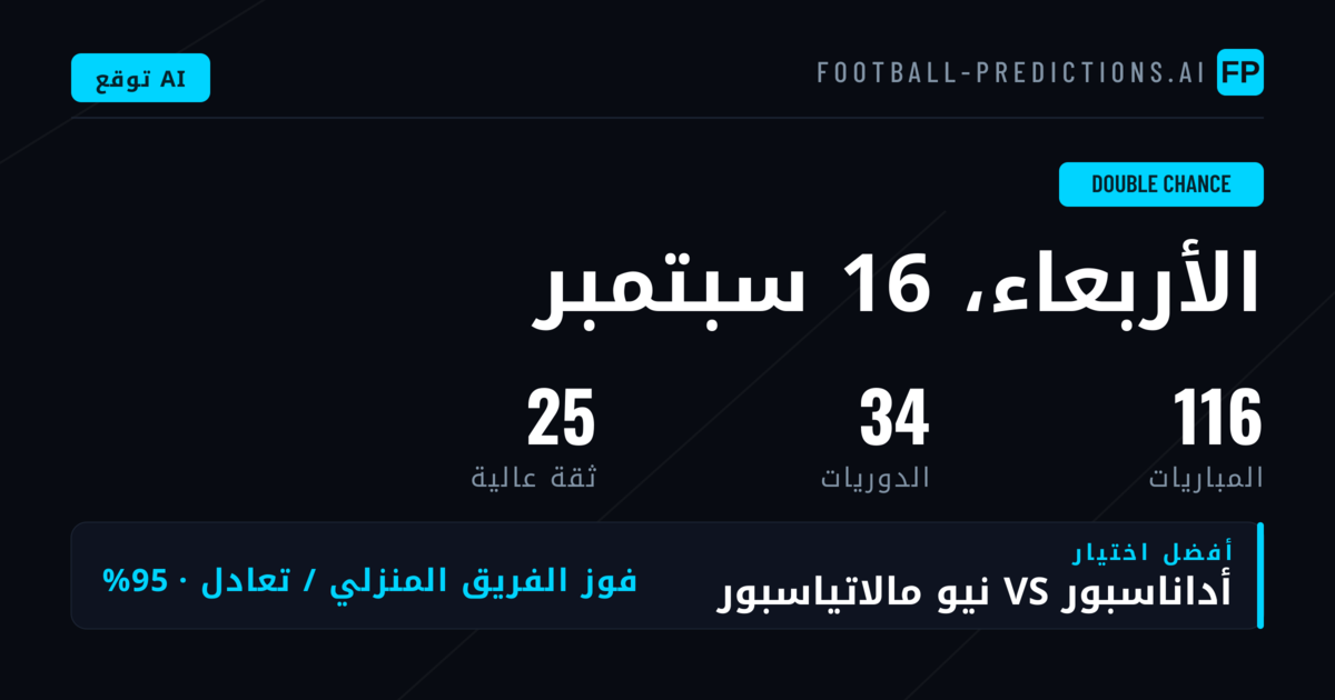 أفضل اختيارات DC ليوم 16 سبتمبر 2026