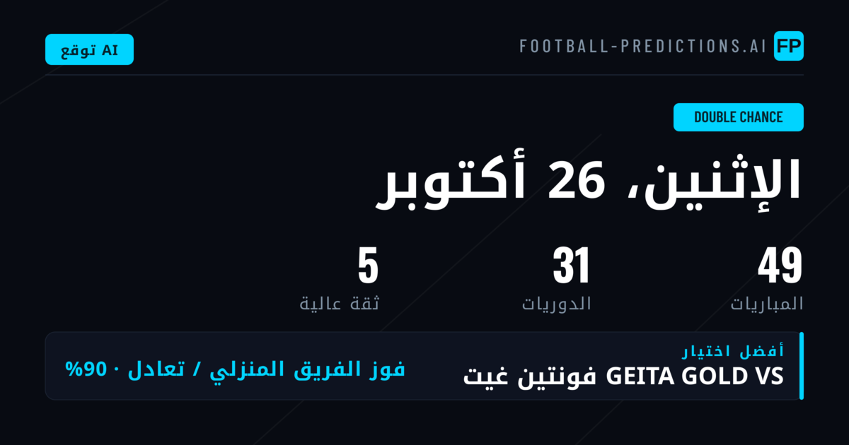 أفضل اختيارات DC لليوم 26 أكتوبر 2026