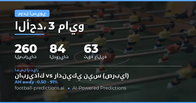 تحليل فرص الرهان على الهاندكيب الآسيوي ليوم 3 مايو 2026