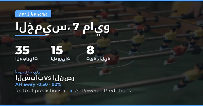 تحليل فرص المراهنات على الهاندكيب الآسيوي ليوم 7 مايو 2026