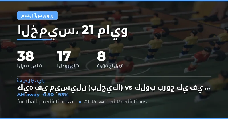 تحليل شامل لتوقعات Asian Handicap لكأس العالم يوم 21 مايو 2026