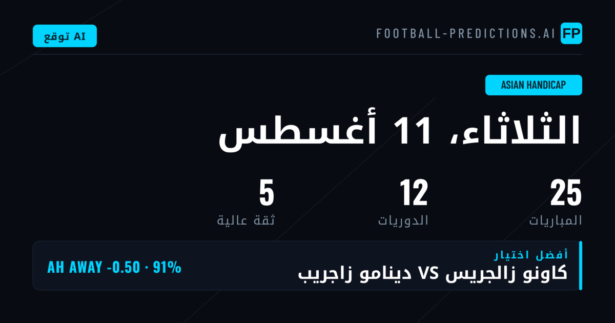 أفضل اختيارات AH ليوم 11 أغسطس 2026