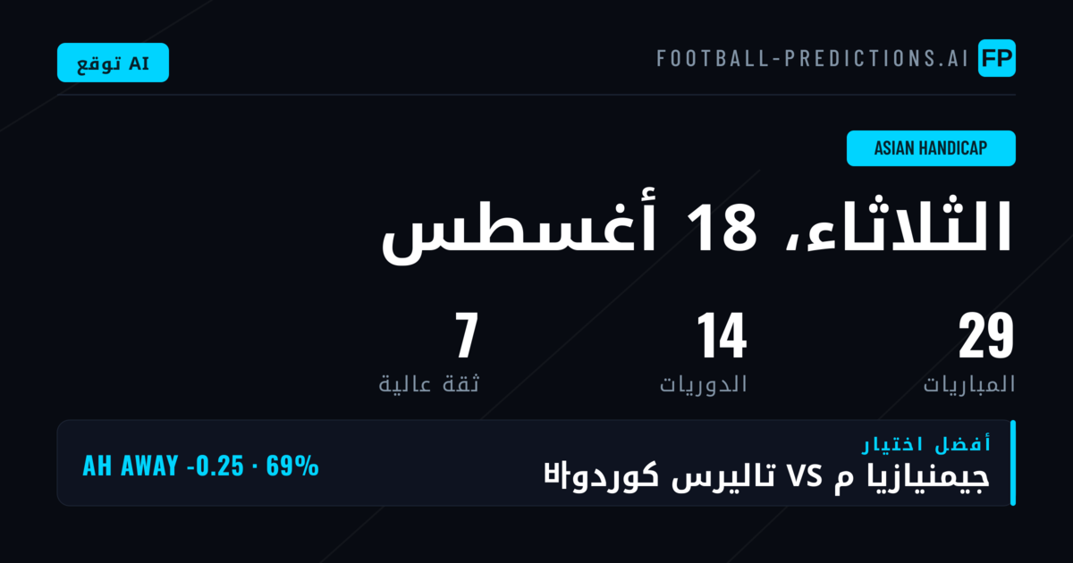 أفضل اختيارات AH ليوم 18 أغسطس 2026