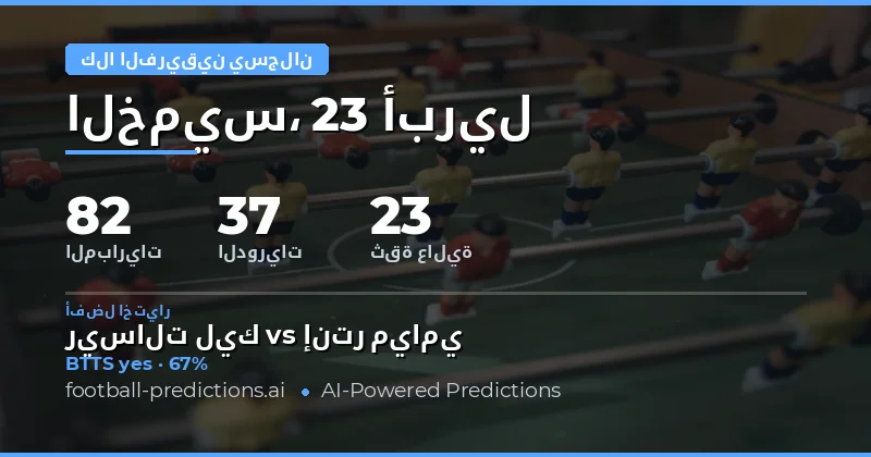 تحليل توقعات BTTS في 23 أبريل 2026